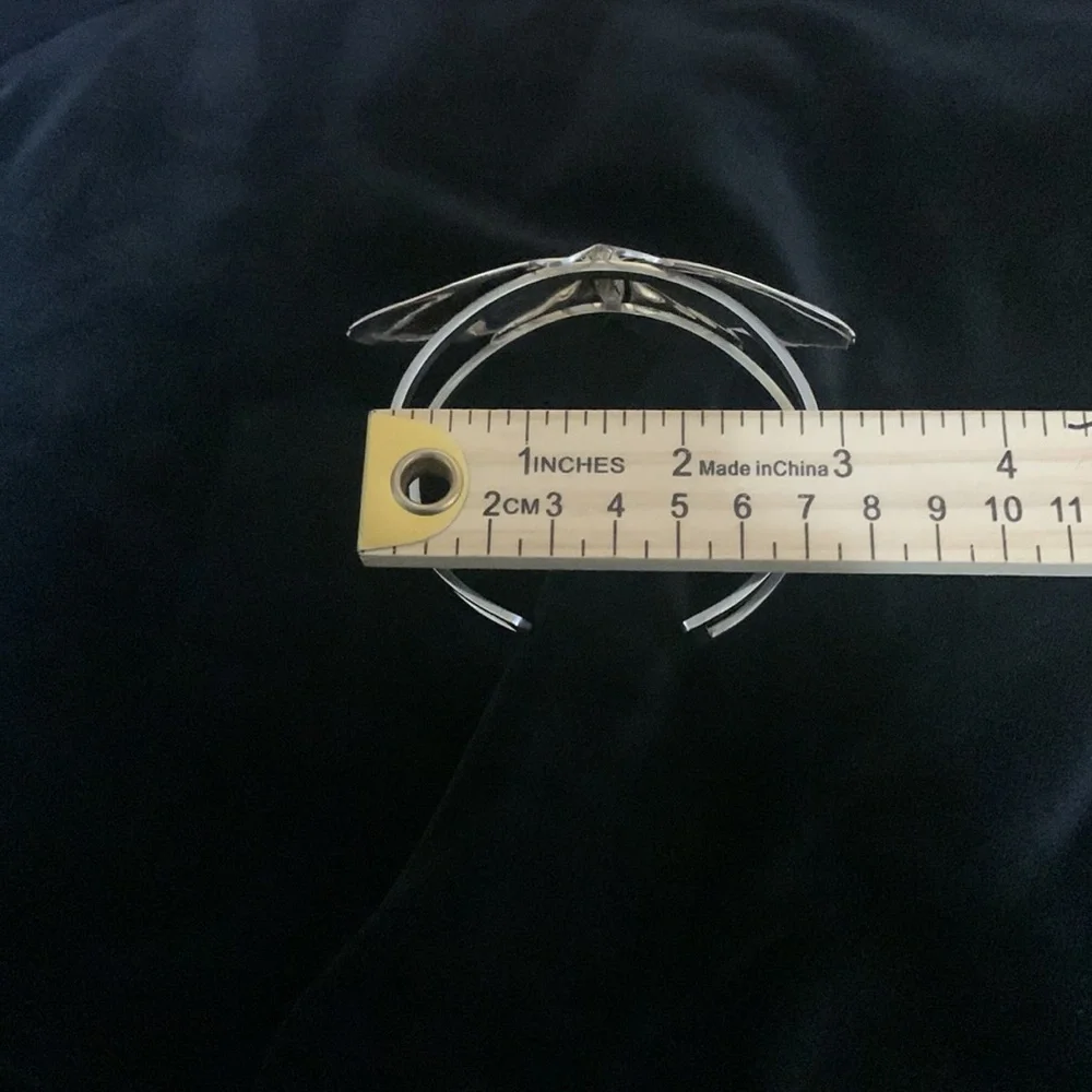 Large Silver Butterfly Bracelet - Picture 9 of 11